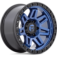 Roues Fuel D813 Syndicate Bleu et Noir 17x9 - Motif de boulon 5x127