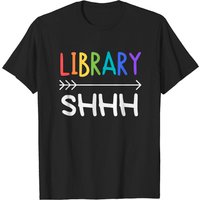 T-shirt pour hommes Library Shhh - Noir