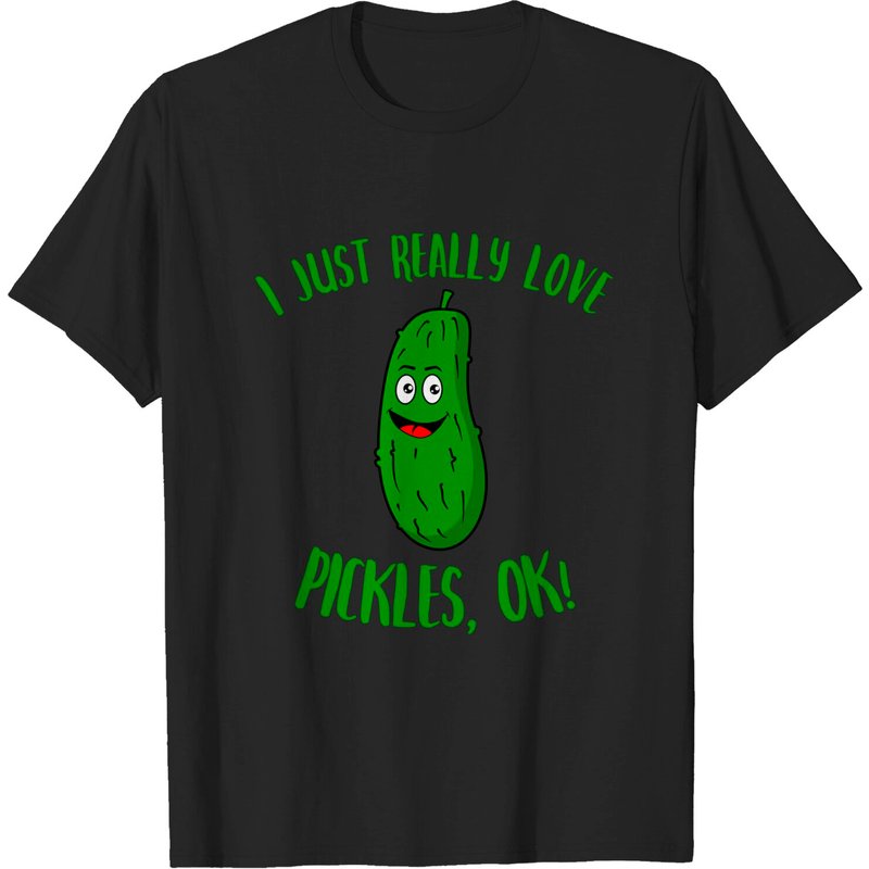 T-shirt Kawaii Pickle J'adore Vraiment les Cornichons pour Hommes — T-shirts pour hommes