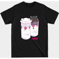 T-shirt pour hommes Nana & Hachi Version Kawaii - Noir — T-shirts pour hommes