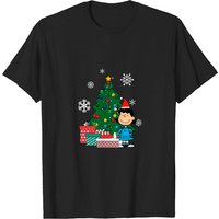 T-shirt pour hommes Lucy Van Pelt autour de l'arbre de Noël — T-shirts pour hommes