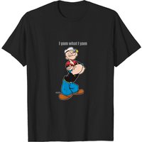 T-shirt pour hommes Popeye en noir