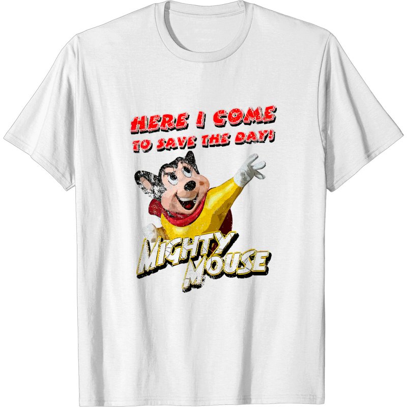 T-shirt Distressed Mighty Mouse pour Hommes — T-shirts pour hommes