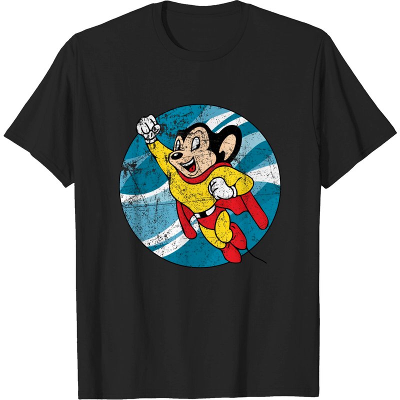 T-shirt pour hommes Mighty Mouse en noir — T-shirts pour hommes