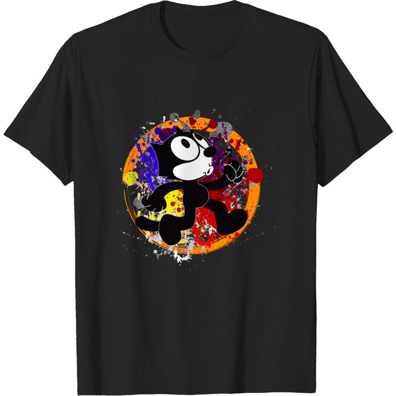 T-shirt pour hommes Felix The Cat Colour - Noir — T-shirts pour hommes