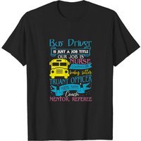 T-shirt pour homme - Titre de travail de conducteur d'autobus - Noir — T-shirts pour hommes