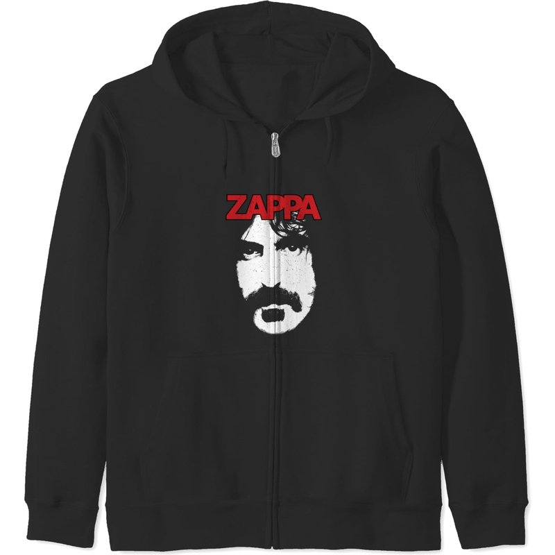 Zappa - Frank Zappa - Hoodie zippé unisexe en noir — Sweats à capuche pour hommes