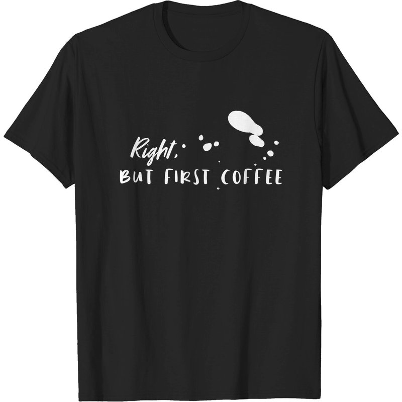 T-shirt pour hommes But First Coffee en noir — T-shirts pour hommes