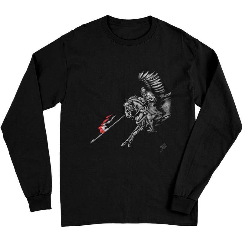 Polish Winged Hussar Long Sleeve T-Shirt for Unisex — Mens T Shirts