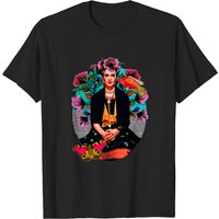 Frida's Secret Smile - T-shirt pour hommes Frida en noir — T-shirts pour hommes