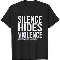 T-shirt pour hommes Silence Hides Violence - Sensibilisation à la violence domestique