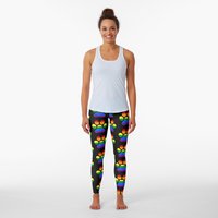 Gay Pride Dog LGBT Rainbow Flag Leggings for Women