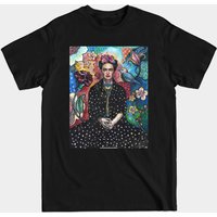 T-shirt Frida Kahlo Portrait pour hommes - Noir — T-shirts pour hommes