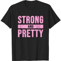 T-shirt Vintage Strong And Pretty pour Hommes - Noir — T-shirts pour hommes