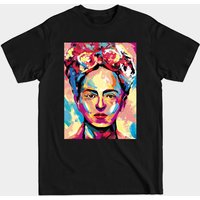 T-shirt pour hommes Frida Kahlo Portrait en noir — T-shirts pour hommes