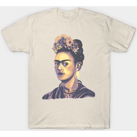 T-shirt pour hommes avec portrait de Frida Kahlo en noir — T-shirts pour hommes