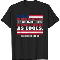 T-shirt Martin Luther King Jr avec drapeau américain pour hommes — T-shirts pour hommes