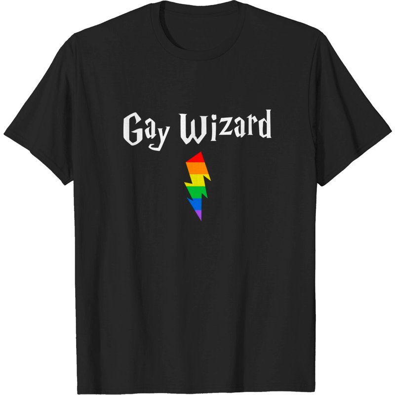 T-shirt pour hommes Gay Wizard en noir
