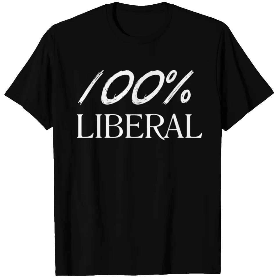 100% LIBERAL - T-Shirt pour hommes en noir
