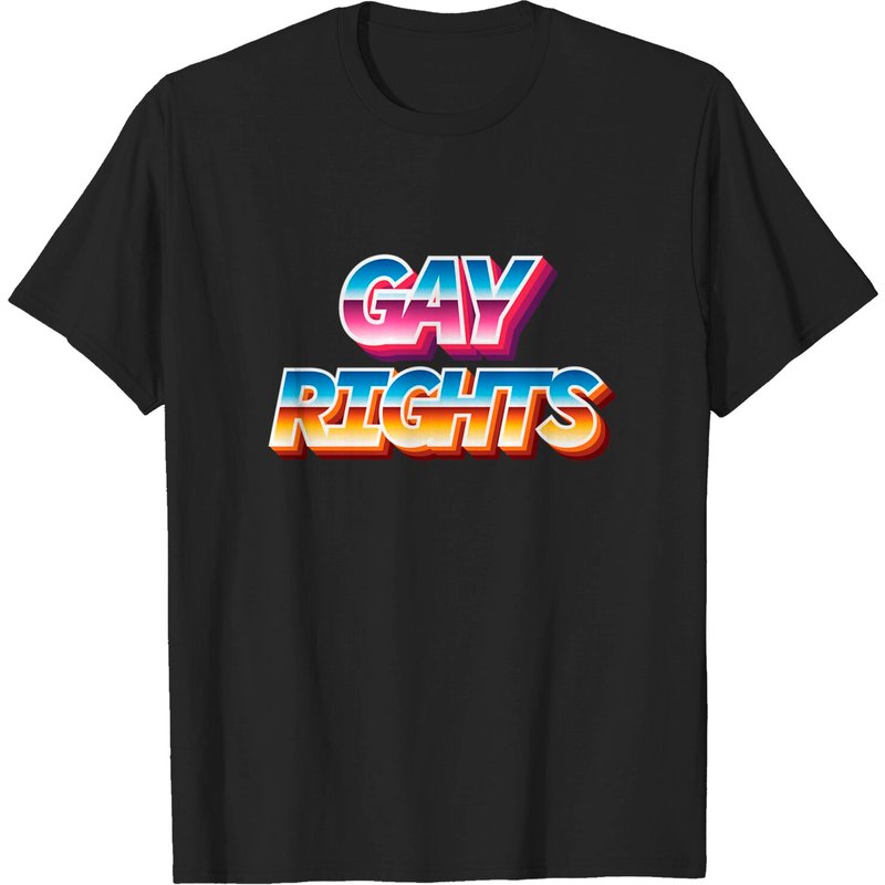 Gay Rights Men's T-Shirt in Black