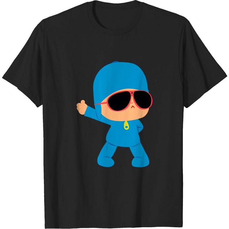 T-shirt pour hommes Hello! Pocoyo en noir — T-shirts pour hommes