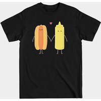 Hot Dog and Mustard Love Men's T-Shirt - Black