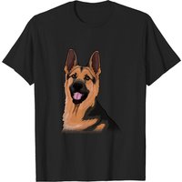 German Shepherd Dog T-Shirt for Men in Black — Mens T Shirts