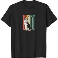 T-shirt pour hommes Siberian Husky en noir — T-shirts pour hommes