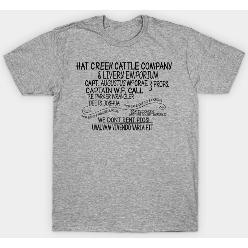T-shirt Hat Creek Cattle Company Sign 2 pour hommes — T-shirts pour hommes