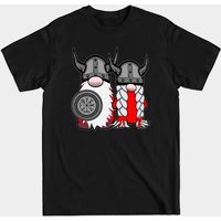 Nordic Gnome Viking Tomte Couple T-Shirt for Men - Black — Mens T Shirts
