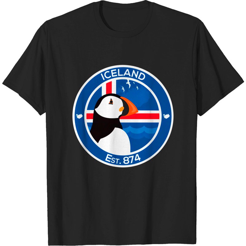 T-shirt Puffin Island pour hommes - T-shirt noir — T-shirts pour hommes