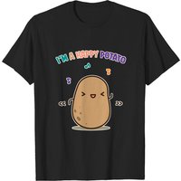 T-shirt en noir Happy Potato pour hommes — T-shirts pour hommes