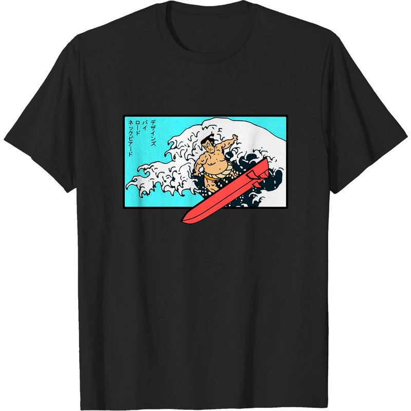 T-shirt Sumo Surfer pour hommes - Noir
