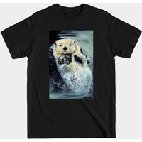 T-shirt pour hommes Sea Otter en noir — T-shirts pour hommes