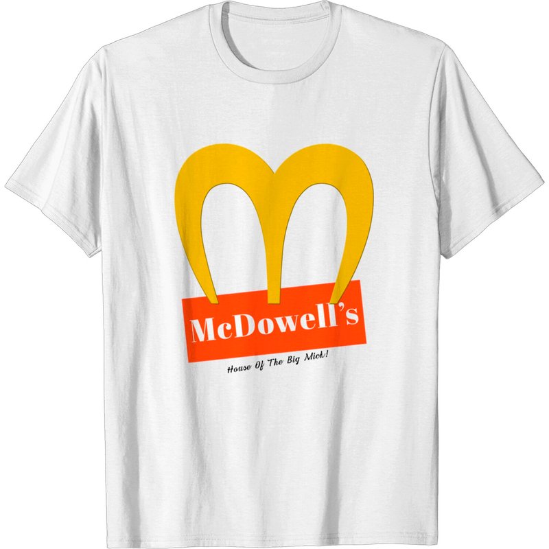 McDowell's House Of The Big Mick White T-Shirt for Men — Mens T Shirts