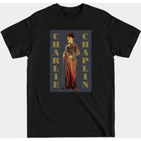 T-shirt pour hommes Charlie Chaplin en noir — T-shirts pour hommes