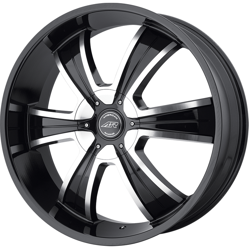 American Racing AR894 Gloss Black Machined Wheels - 18x8 - 5x115 — Wheels & Rims