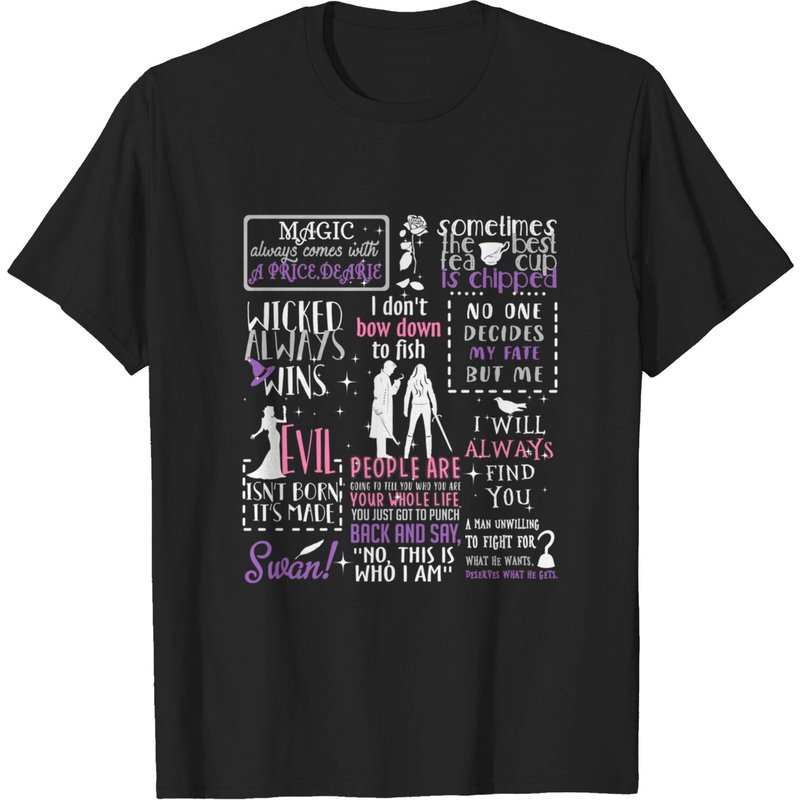 Once Upon A Time Quotes - Ouat Men's T-Shirt in Black