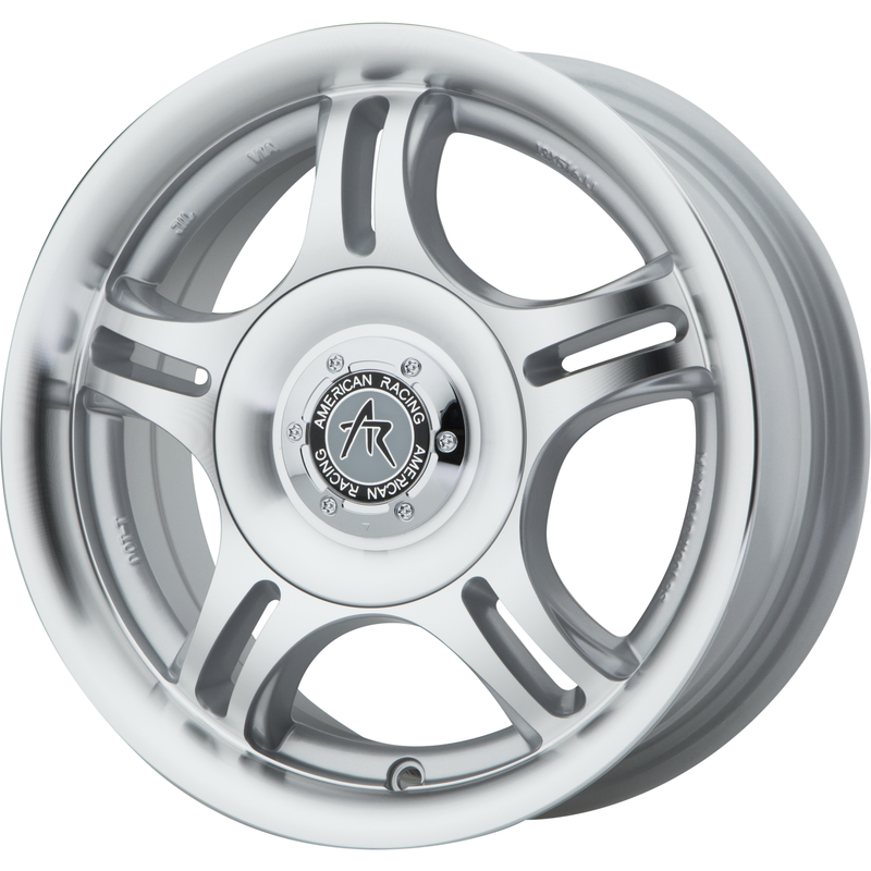 Roues American Racing AR95T Usinées avec Fini Transparent - 16x7 — Roues et jantes