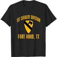 T-shirt pour hommes 1st Cavalry Division - Noir