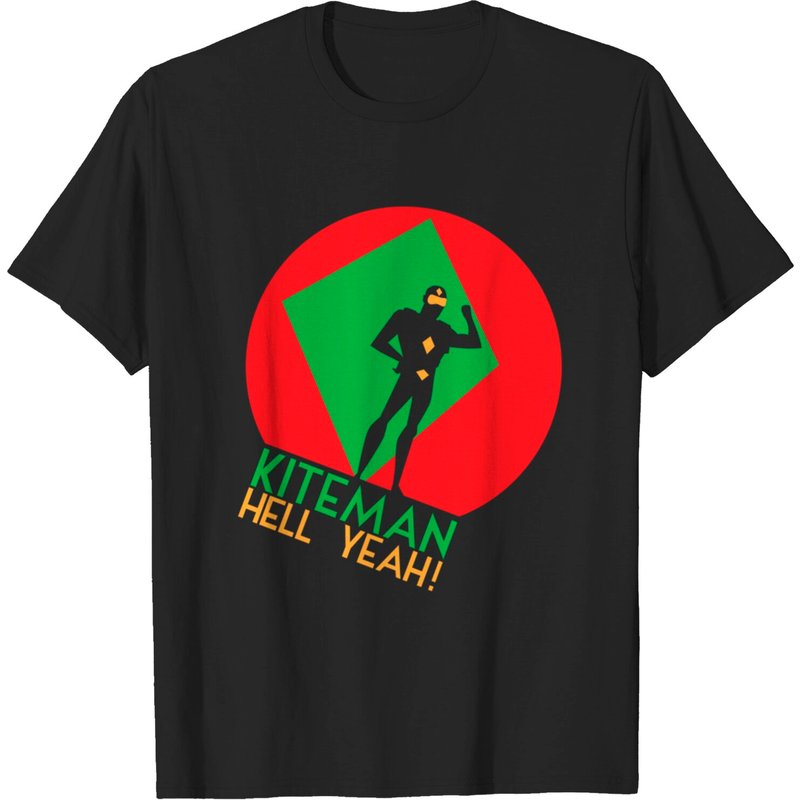 T-shirt Kiteman Hell Yeah! pour hommes en noir — T-shirts pour hommes
