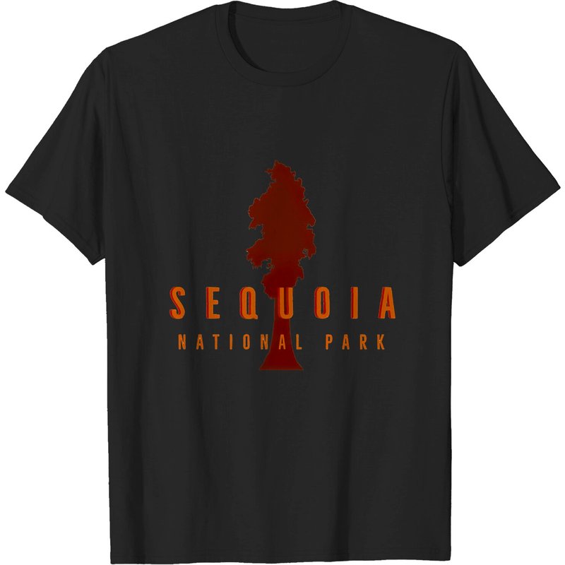 T-shirt pour hommes Sequoia National Park en noir — T-shirts pour hommes