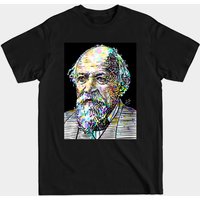 T-shirt pour hommes avec portrait aquarelle et encre de Robert Browning — T-shirts pour hommes
