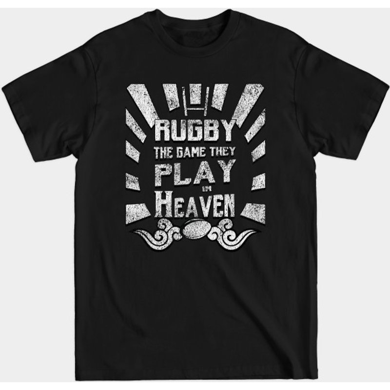 T-shirt Rugby The Game Played In Heaven Distressed pour hommes — T-shirts pour hommes