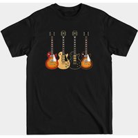 T-shirt Four Electric Guitars pour hommes en noir