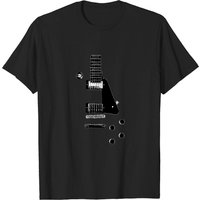 T-shirt Les Paul Body Guitar pour hommes en noir — T-shirts pour hommes