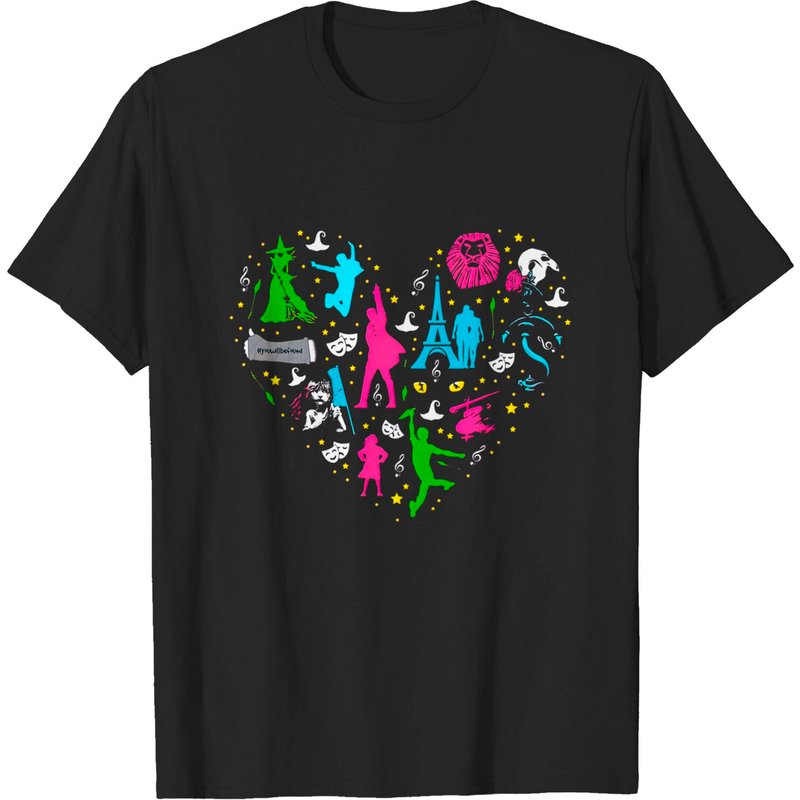T-shirt I Love Broadway - Comédies musicales de Broadway — T-shirts pour hommes