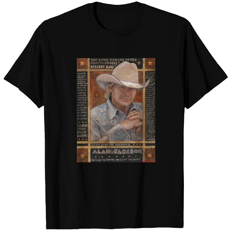 T-shirt Noir pour Hommes Alan Jackson — T-shirts pour hommes
