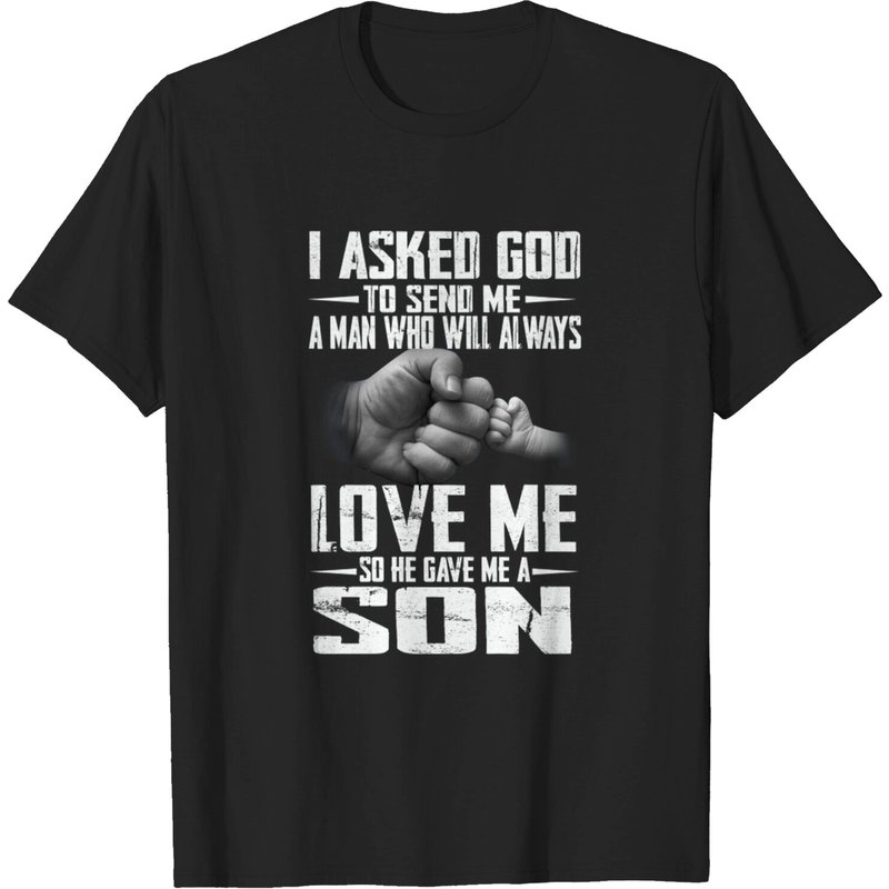 T-shirt I Asked God To Send Me A Man pour hommes - Noir — T-shirts pour hommes