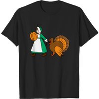 T-shirt Thanksgiving Pèlerin et Dinde pour Hommes — T-shirts pour hommes